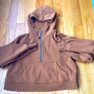 Lululemon oversized scuba cropped half zip hoodie